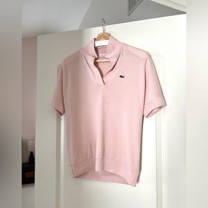 Lacoste baby pink polo shirt